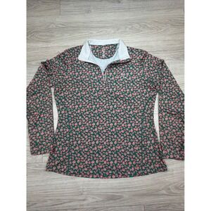 Rhoback The Azalea Floral 1/4 Zip Performance Pullover The Masters Womens Size M